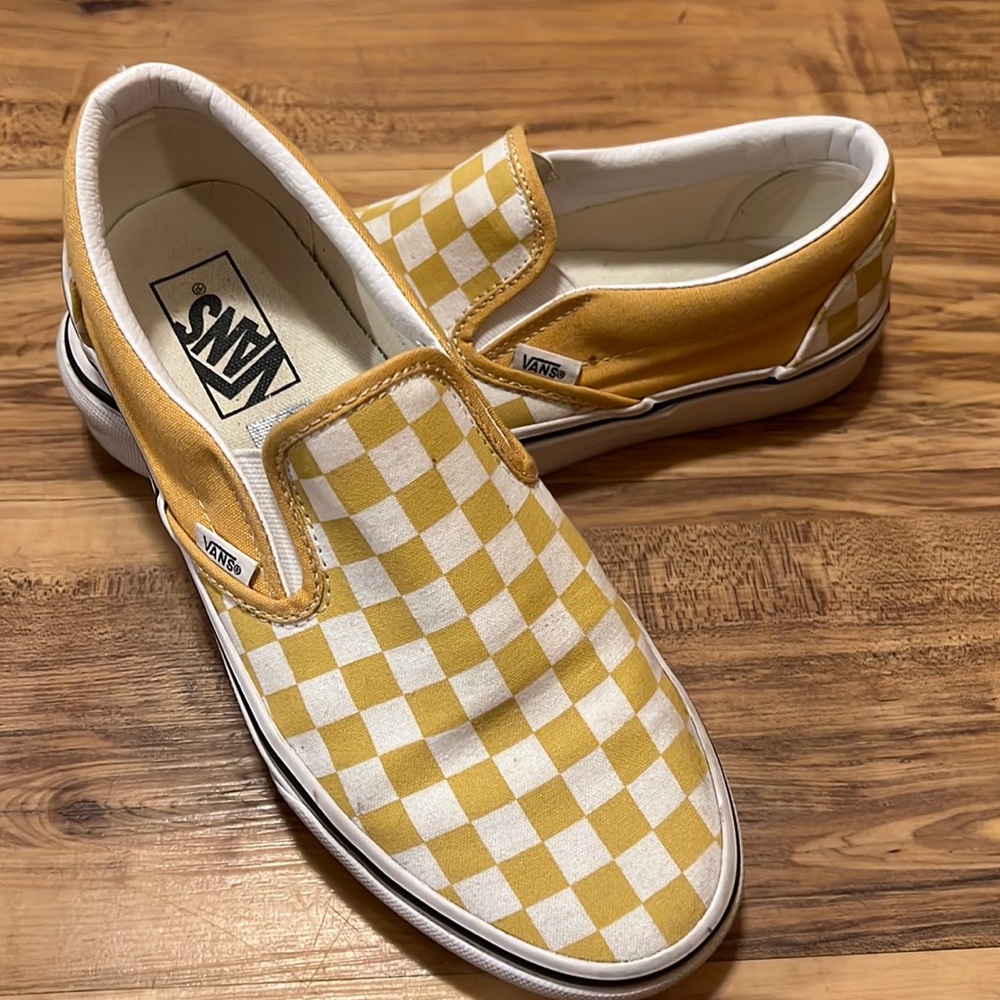 yellow checker vans